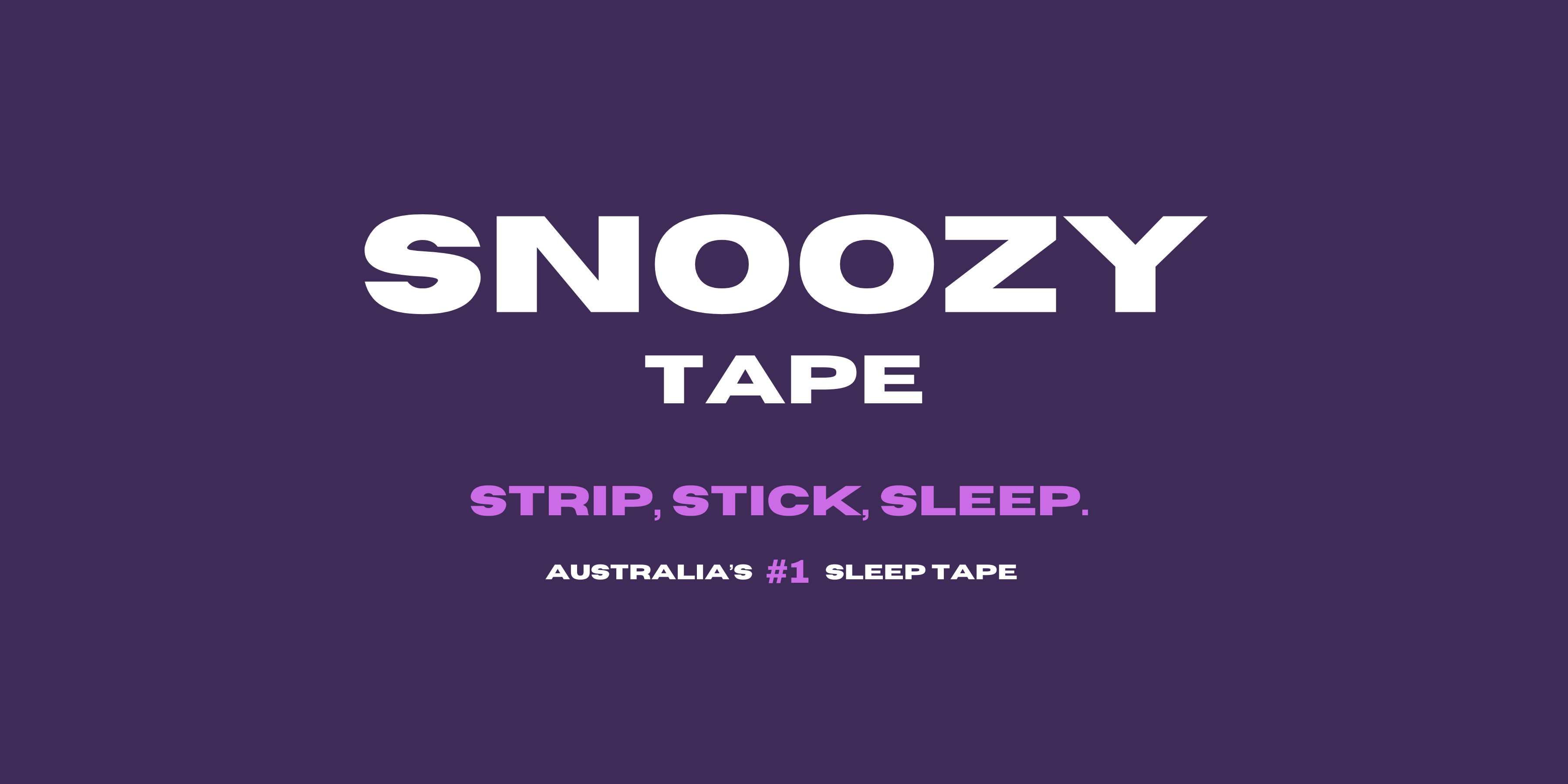 Snoozy Tape: Australia's #1 Sleep Tape